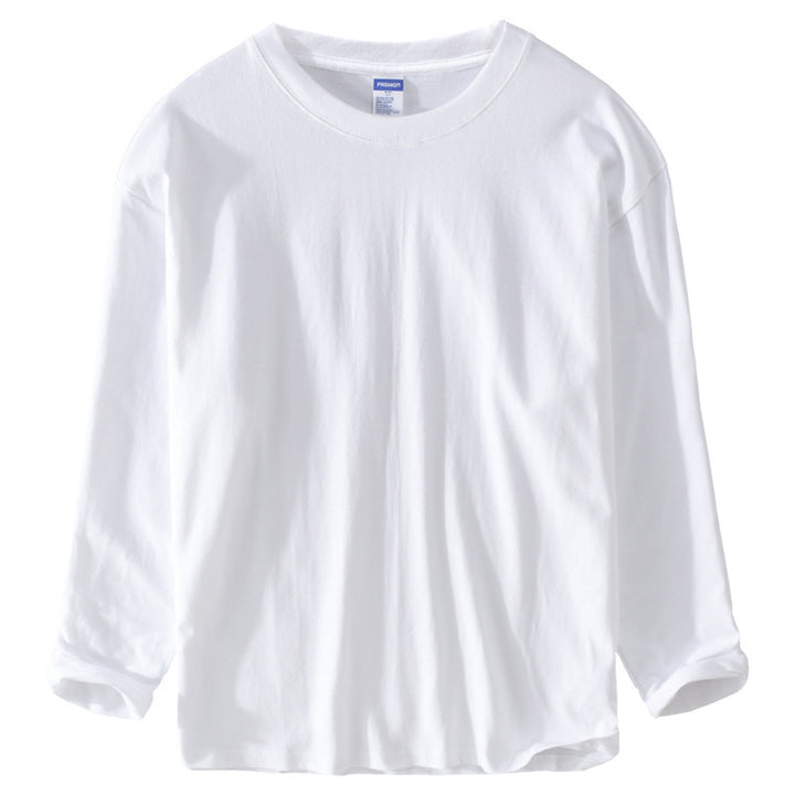 Unisex Long Sleeve Premium Basics Long Sleeve Shirt made of Cotton Blend with Round Neck Mune Fashion