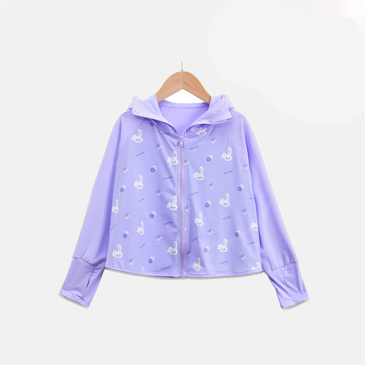 Girls transition jacket with hood and cute animal motif Mune Fashion