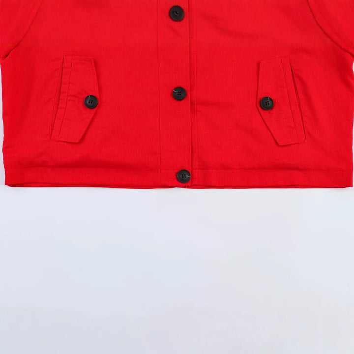 Women's Short Cut Oversized Trench Coat with Stand Collar and Epaulettes Mune Fashion