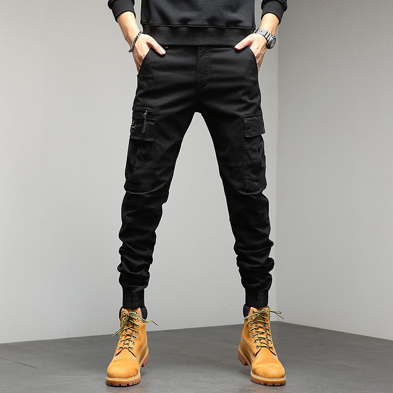 Men's Cargo Jogger Pants with Multifunctional Pockets, Reinforced Knee Areas, and Elastic Cuffs Mune Fashion