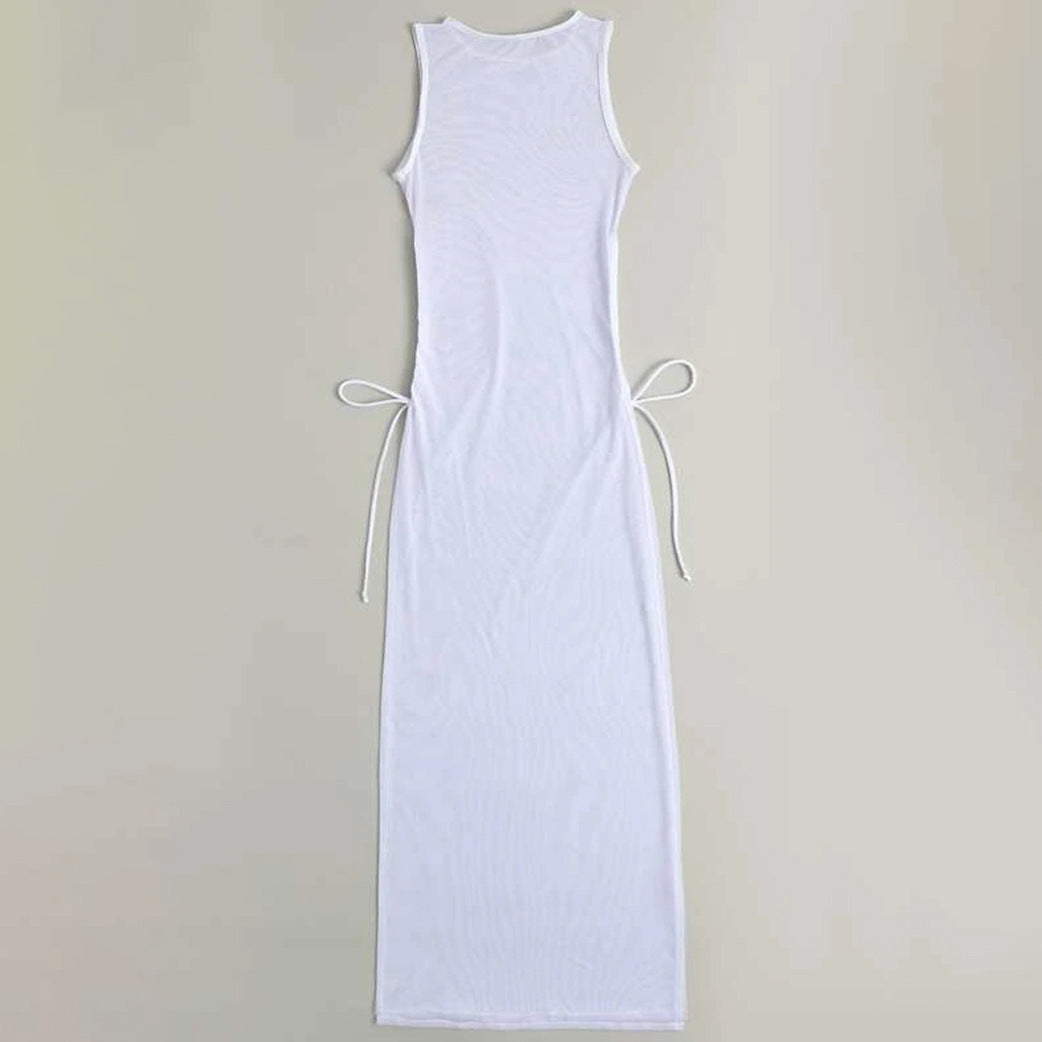 Women's Maxi Dress with Side Lacing Details Mune Fashion