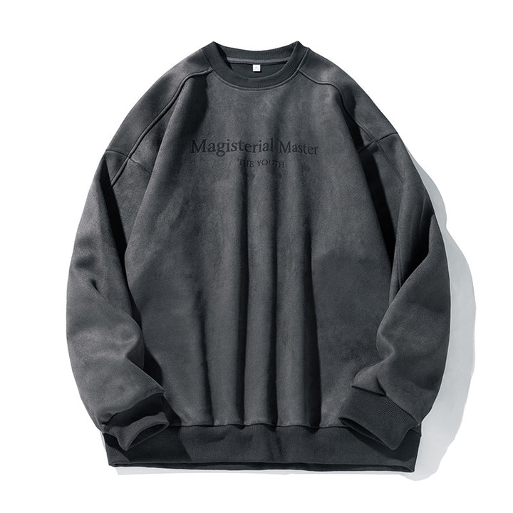 Unisex Oversize Sweatshirt with velvety fleece look and tonal front print Mune Fashion