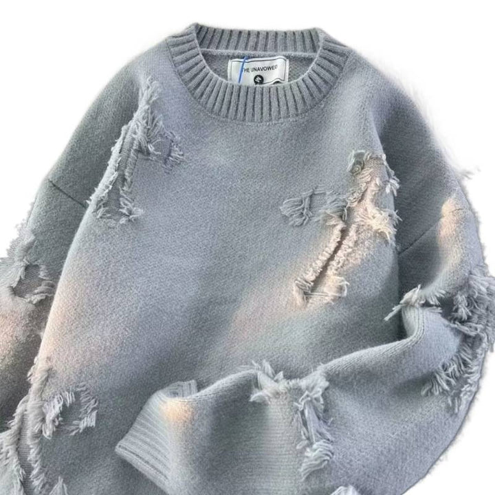 Women's Casual Oversized Sweater with Faded Design Mune Fashion