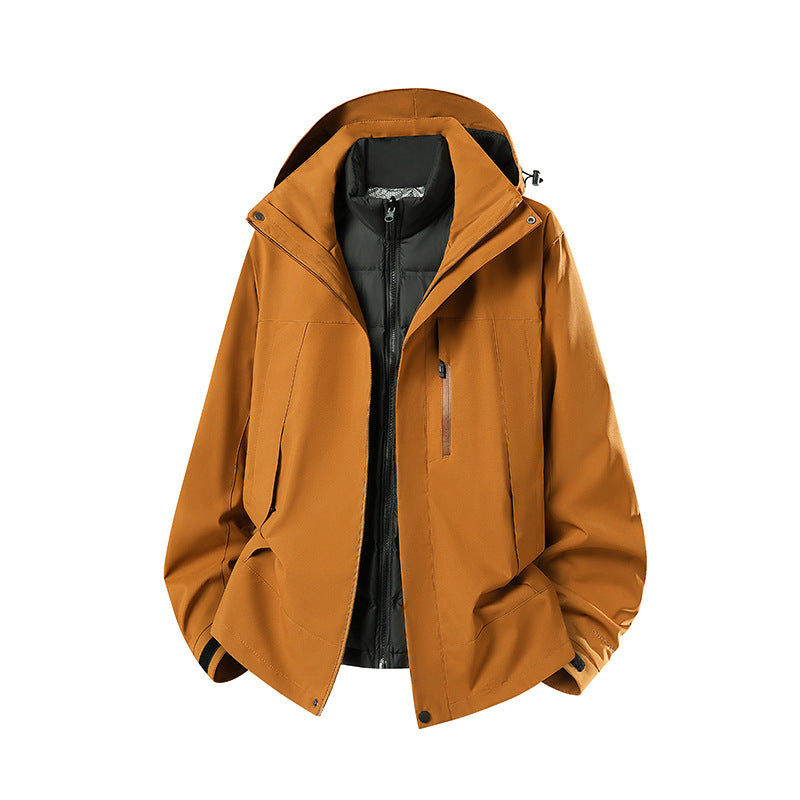 Women's Two-Piece Softshell Parka with Removable Quilted Inner Jacket Mune Fashion