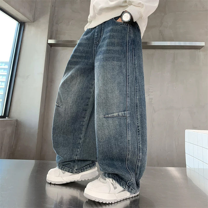 Unisex loose Denim pants in trendy streetwear style Mune Fashion