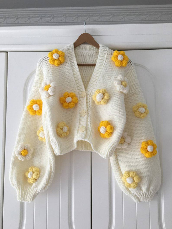Ladies Playful Knitted Cardigan with Cherry Design