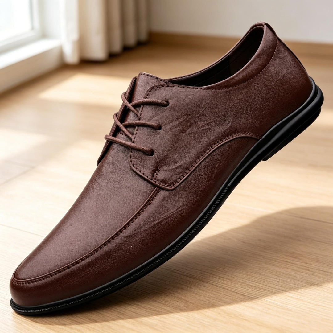 Men's Elegant Genuine Leather Lace-Up Shoes Mune Fashion