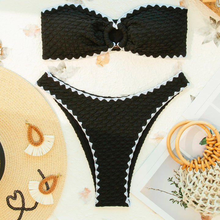 Women's bandeau bikini with unique texture design Mune Fashion