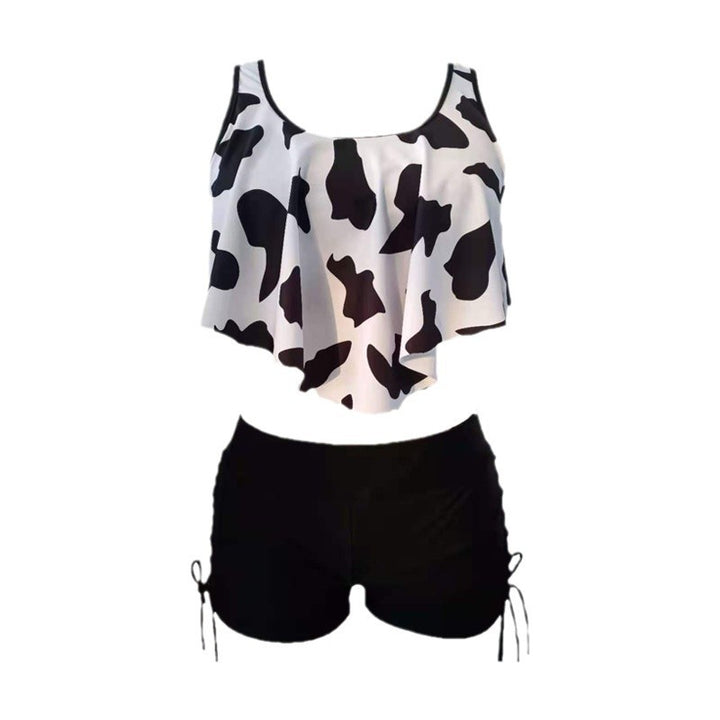 Women's top swimsuit with fashionable ruffle and shorts Mune Fashion