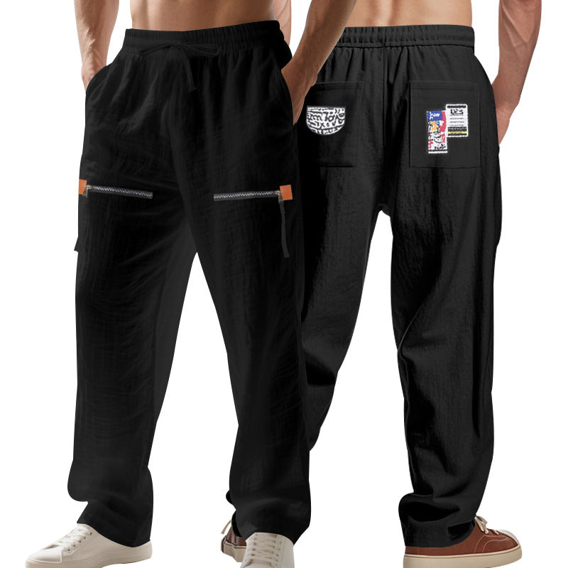Men's loose Cargo pants with zippers and elastic waistband Mune Fashion