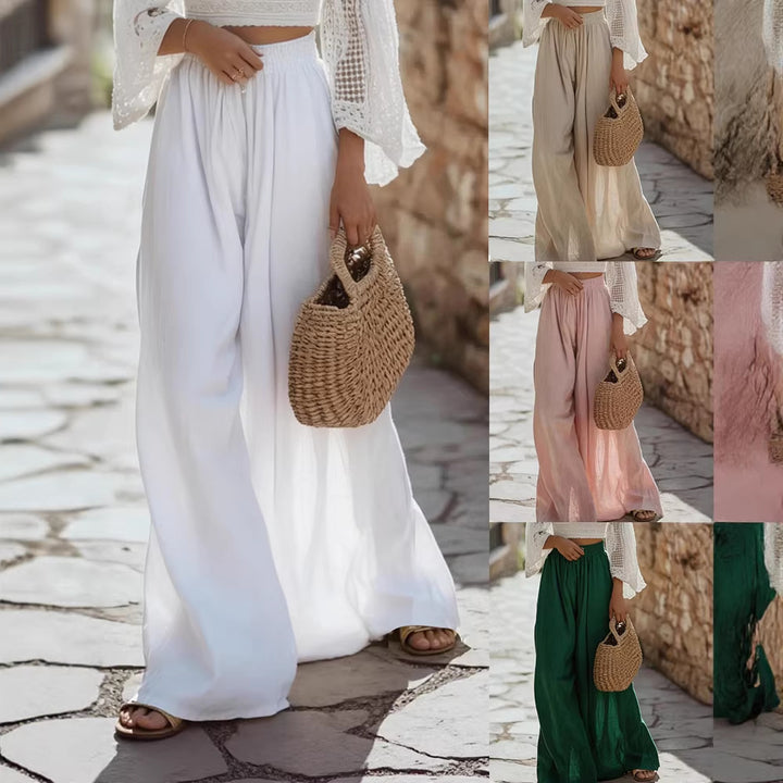 Women wide linen pants Mune Fashion