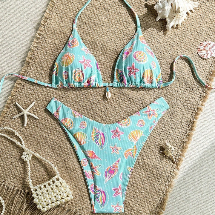 Women's Triangle Bikini with Maritime Decorations Mune Fashion