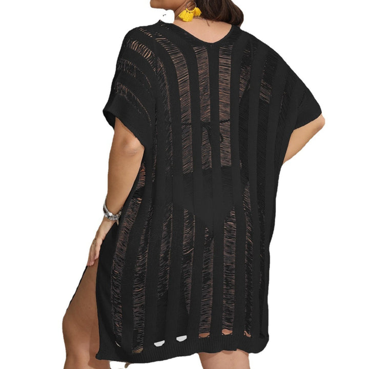 Women's airy beach kaftan with a fine striped pattern Mune Fashion