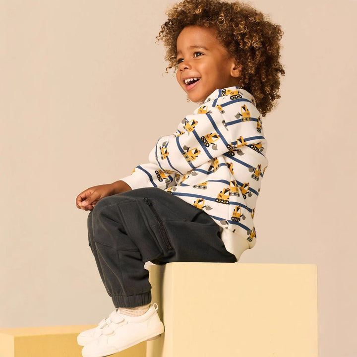 Kids Sweatshirt with fun construction site pattern Mune Fashion