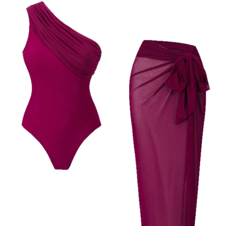 Women's elegant One-Shoulder swimsuit set Mune Fashion