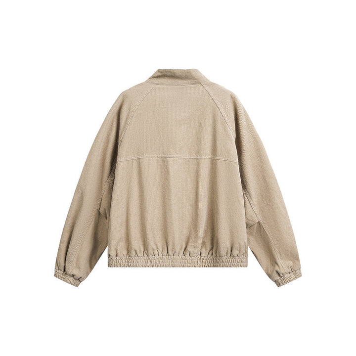Unisex cord jacket in a casual boxy cut with a stand-up collar and functional flap pockets Mune Fashion