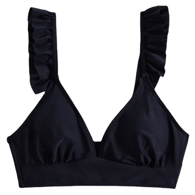 Women Triangle Bikini Top with Voluminous Ruffle Details Mune Fashion