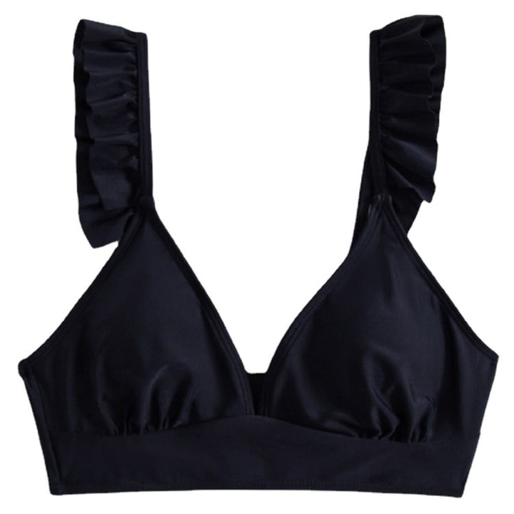 Women Triangle Bikini Top with Voluminous Ruffle Details Mune Fashion