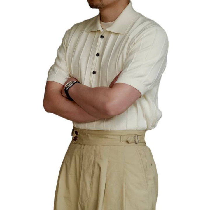 Men's polo shirt with textured design Mune Fashion