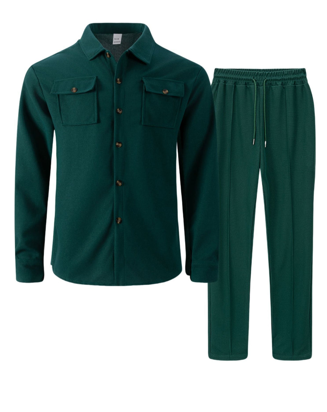 Men's Leisure Suit with Modern Check Pattern Mune