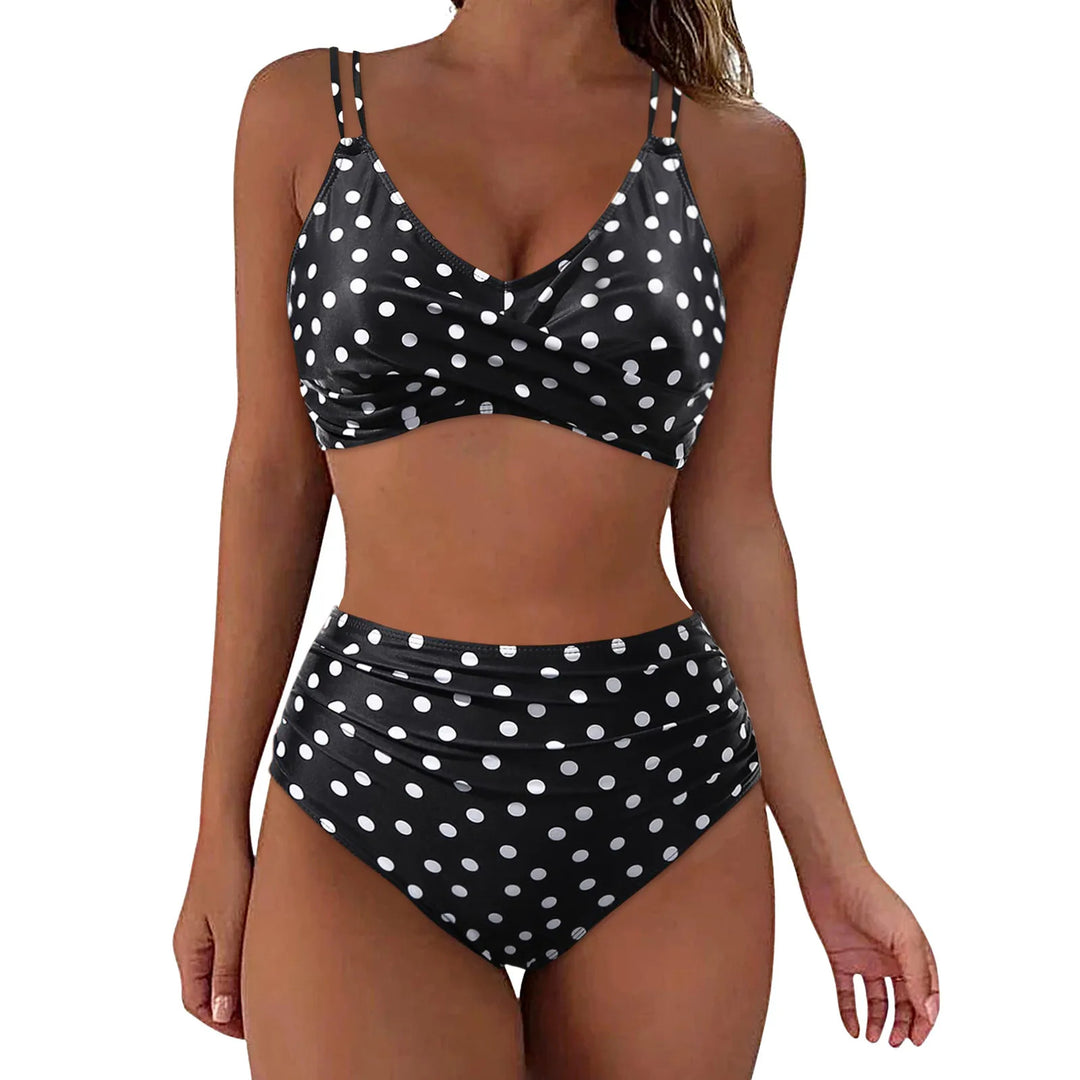 Ladies Trendy High-Cut Bikini with Ruffles Mune Fashion