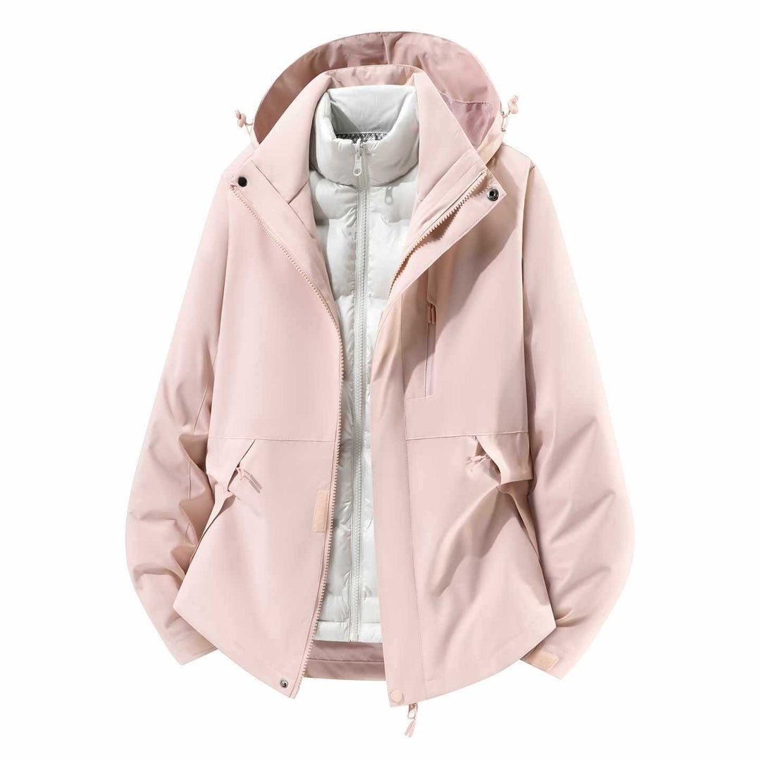 Men's Waterproof Three-Piece Winter Jacket with Removable Down Inner Jacket and Hood Mune Fashion