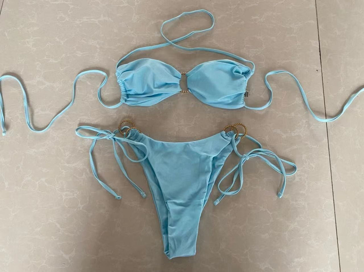 Women's bikini set with elegant strap system and fashionable metal details Mune Fashion
