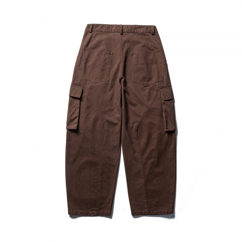 Unisex Wide Cargo Pants in Baggy Cut with Low Crotch, Patch Flap Pockets, and Clean Finish Mune Fashion