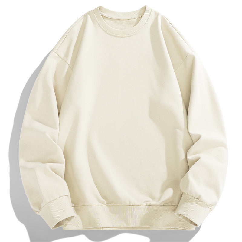 Men's Oversize Crew Neck Sweatshirt with Ribbed Cuffs and Dropped Shoulder Cut Mune Fashion
