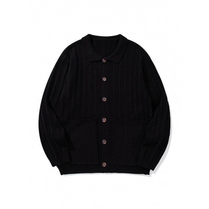 Unisex Chunky Knitted Shirt Jacket with Kent Collar, Button Placket and Patch Pockets Mune Fashion