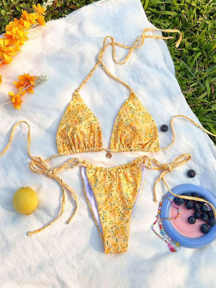 Ladies Triangle Bikini with playful tie straps Mune Fashion