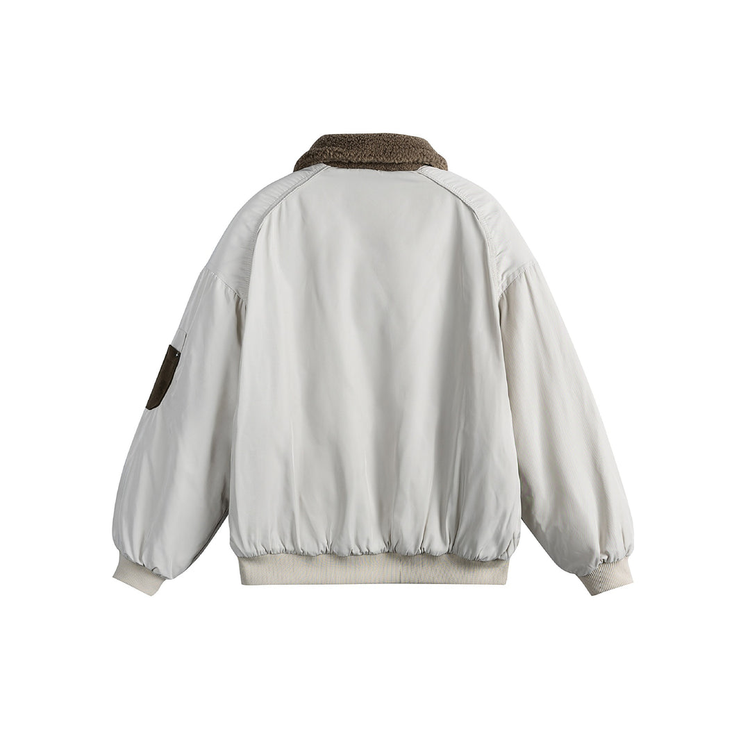 Unisex Padded Bomber Jacket with Teddy Collar and Utility Arm Pocket Mune Fashion