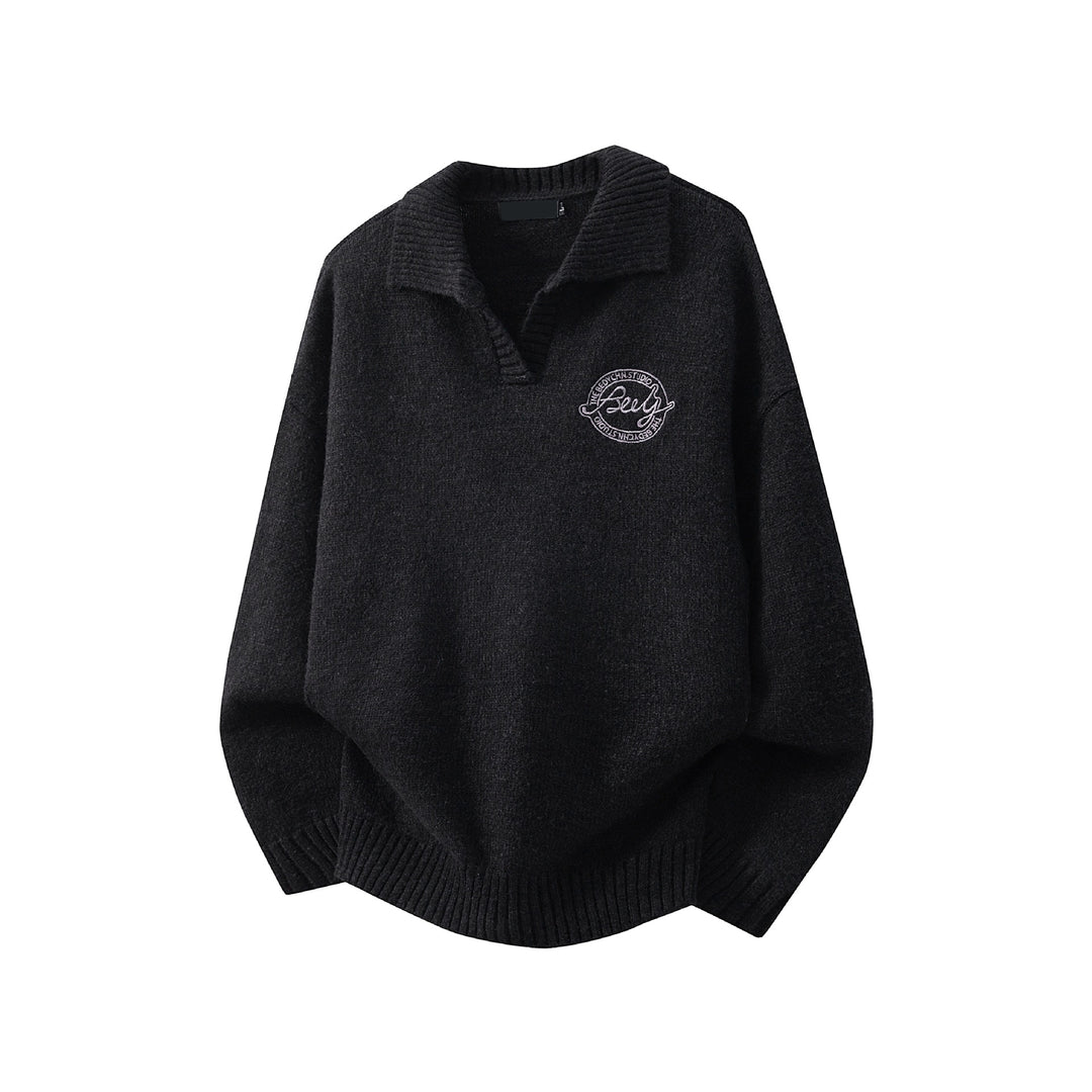 Women's Fashionable Chunky Knit Sweater with V-Neck Mune Fashion