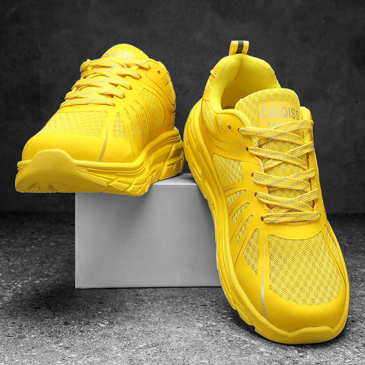 Men's stability running shoes with wedge-shaped energy return sole and seamless mesh upper Mune Fashion