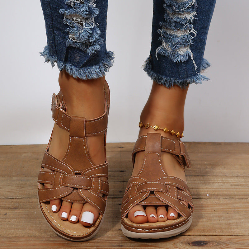 Ladies Comfortable Orthopedic Velcro Sandals with Padded Platform Sole Mune Fashion