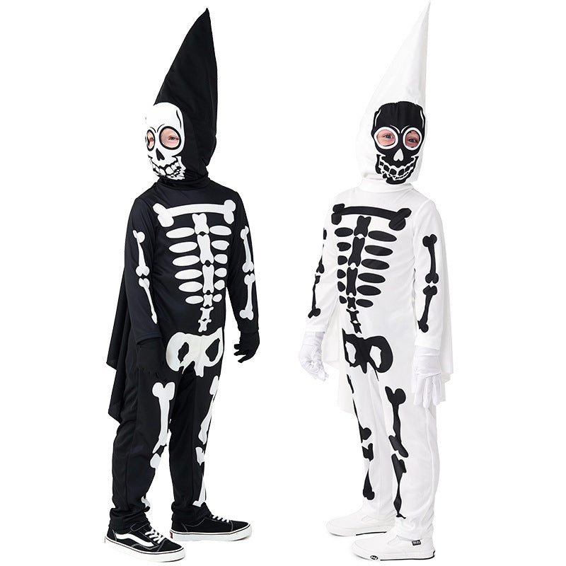 Women's skeleton costume with cloak and gloves Mune Fashion