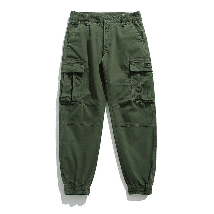 Men's Technical Cargo Jogging Pants with Reinforced Knee Areas, Multi-Pockets & Elastic Cuff