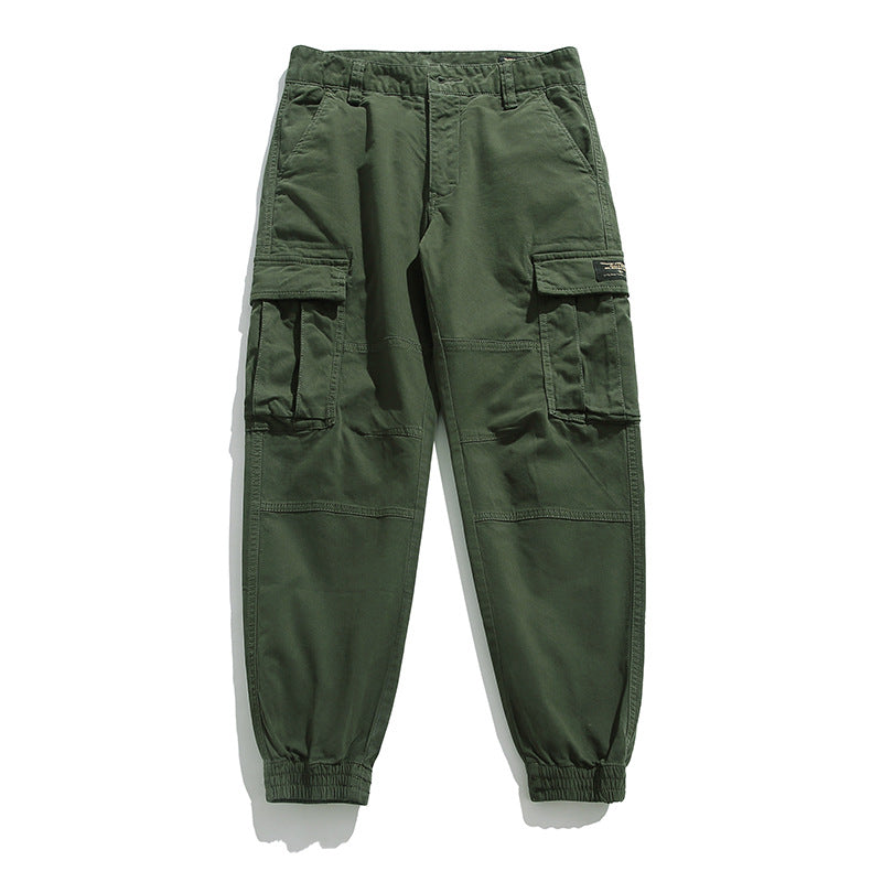 Men's Technical Cargo Jogging Pants with Reinforced Knee Areas, Multi-Pockets & Elastic Cuff
