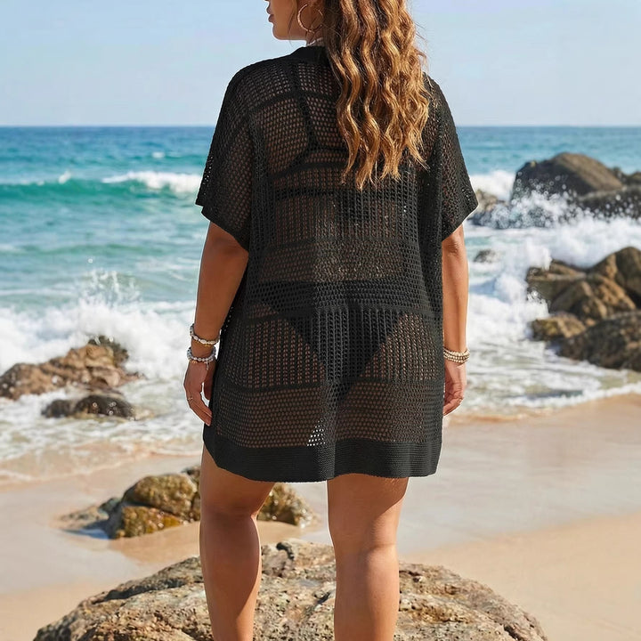 Ladies transparent crochet beach dress Mune Fashion