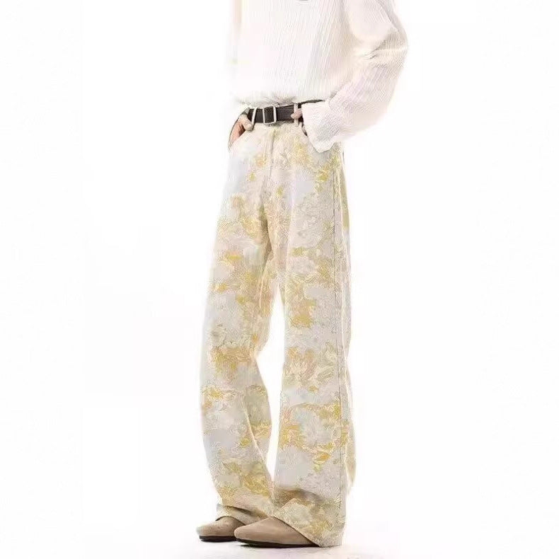 Women's Elegant and Comfortable Floral Print Wide-Leg Pants Mune Fashion