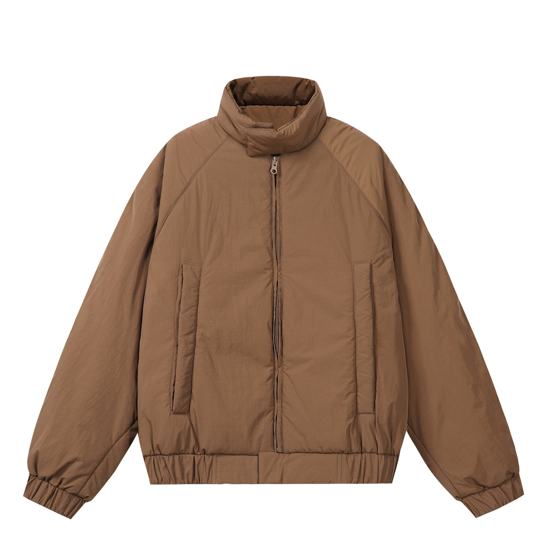 Unisex Boxy-padded Short Jacket with voluminous Funnel Collar Mune Fashion