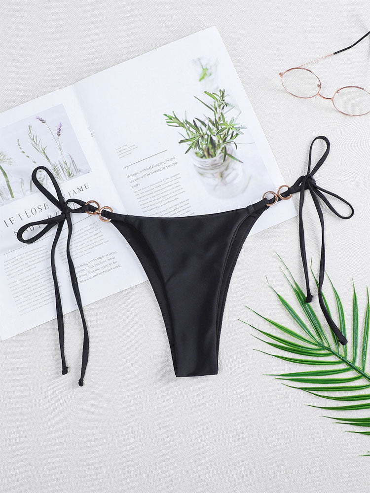Women's bikini bottom with adjustable straps and elegant ring details Mune Fashion