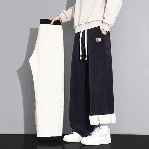 Women's Loose-Fit Fleece Jogging Pants with Practical Side Pockets