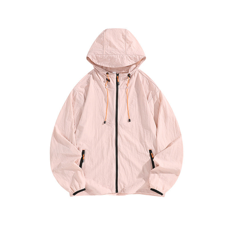 Men's Lightweight Outdoor Jacket with Hood and Practical Zipper Pockets Mune Fashion