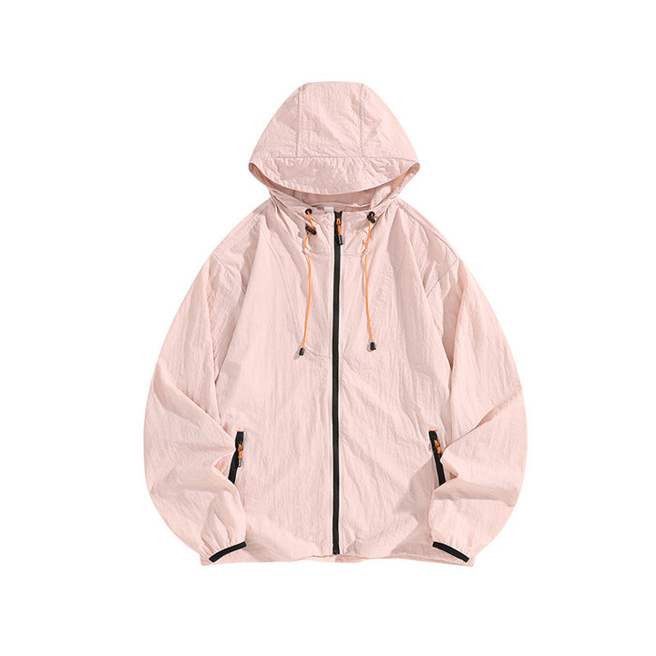 Men's Lightweight Outdoor Jacket with Hood and Practical Zipper Pockets Mune Fashion