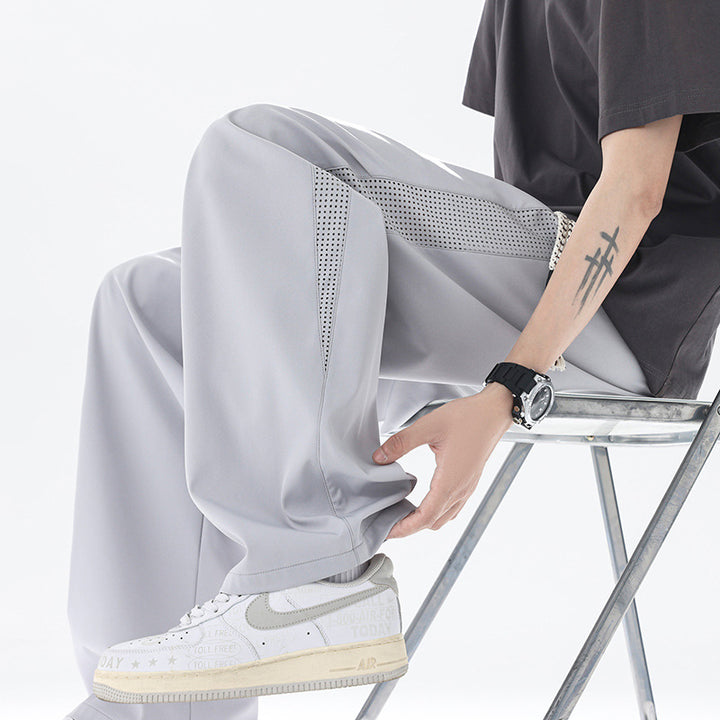 Men's sporty leisure pants with breathable inserts 1788279716
