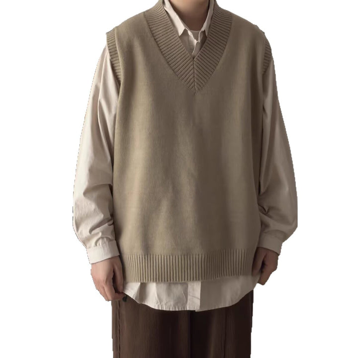 Men's Fashionable Chunky Knit Sweater Without Sleeves Mune Fashion