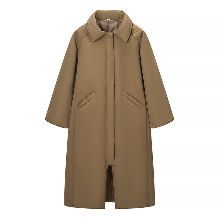 Women's Wide-Cut Quilted Balloon Coat with Hidden Button Placket Mune Fashion