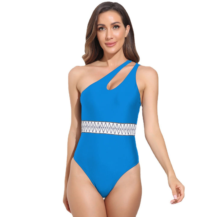 Women One-sided Swimsuit with Trendy Neckline Mune Fashion