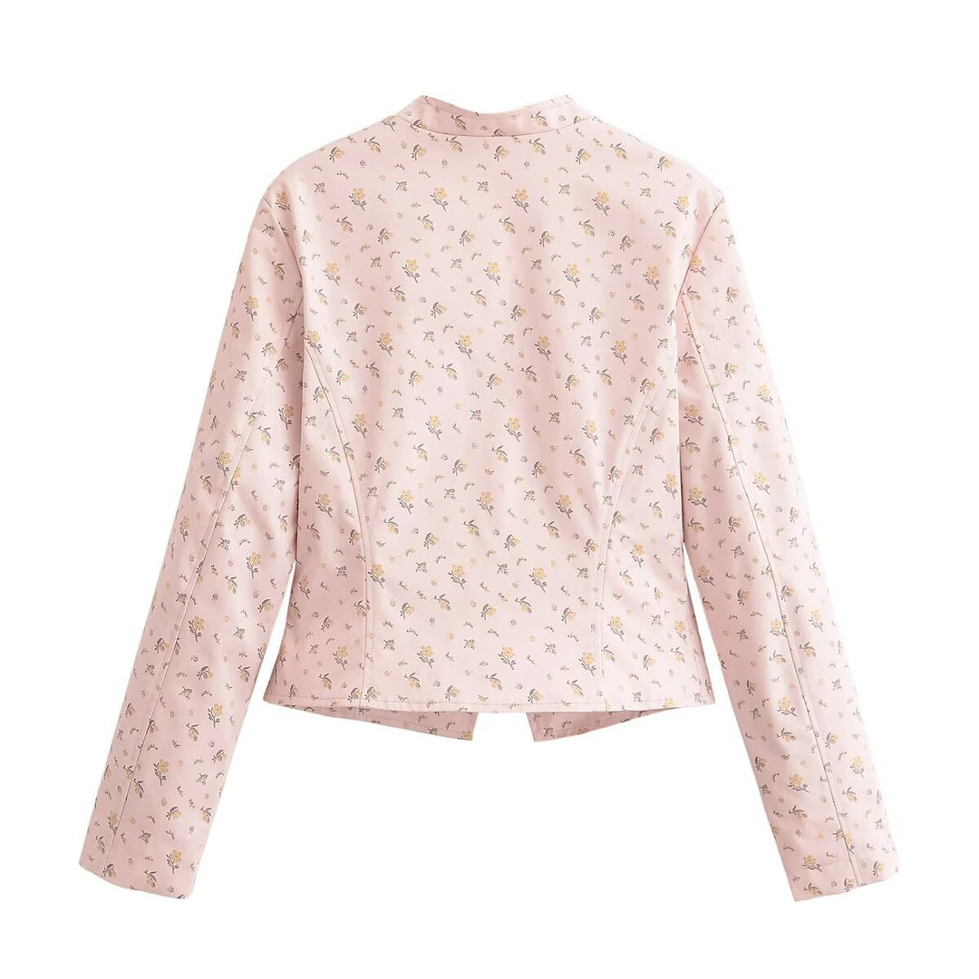 Women's short jacket in military style with decorative cords and stand-up collar Drune